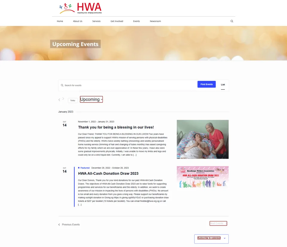 Transforming Website for Usability — Current Website