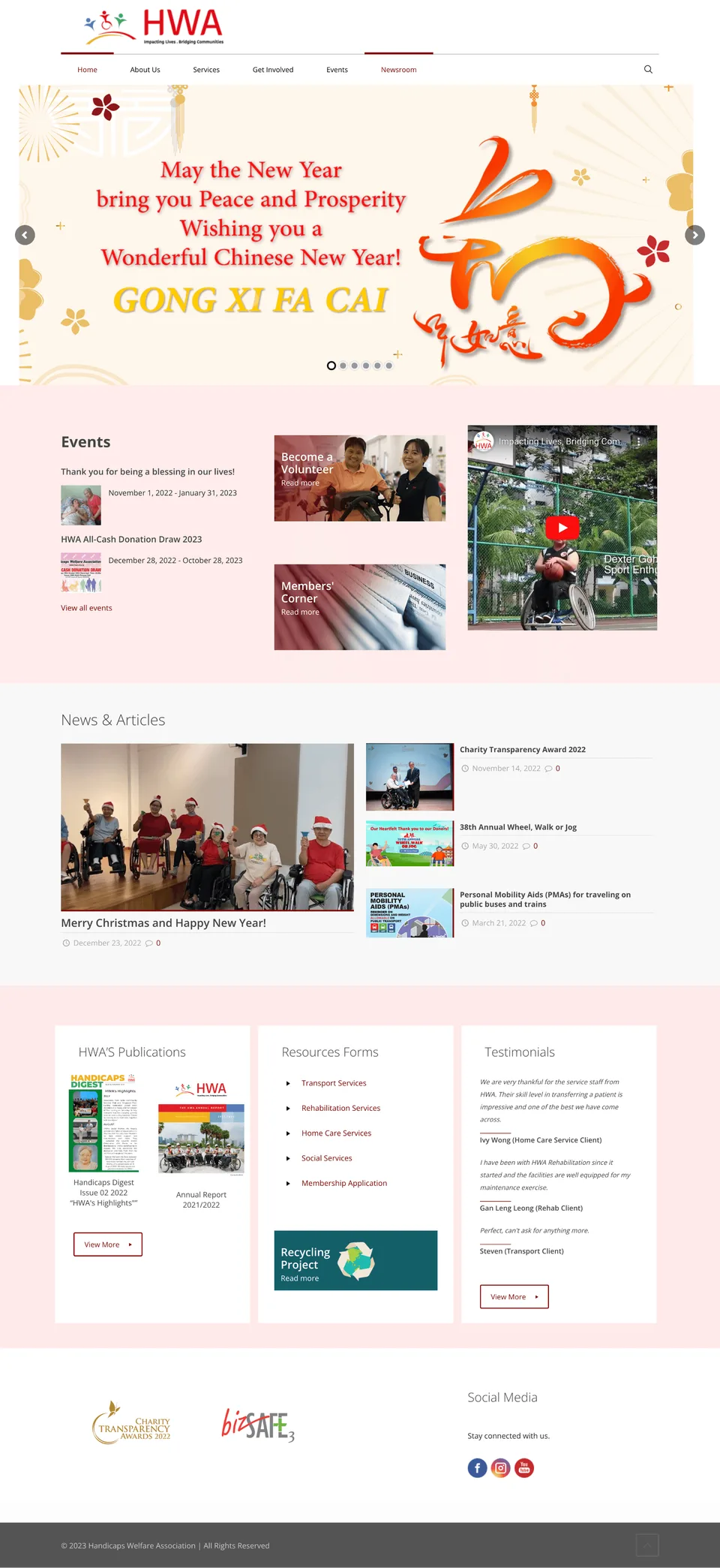 Transforming Website for Usability — Current Website